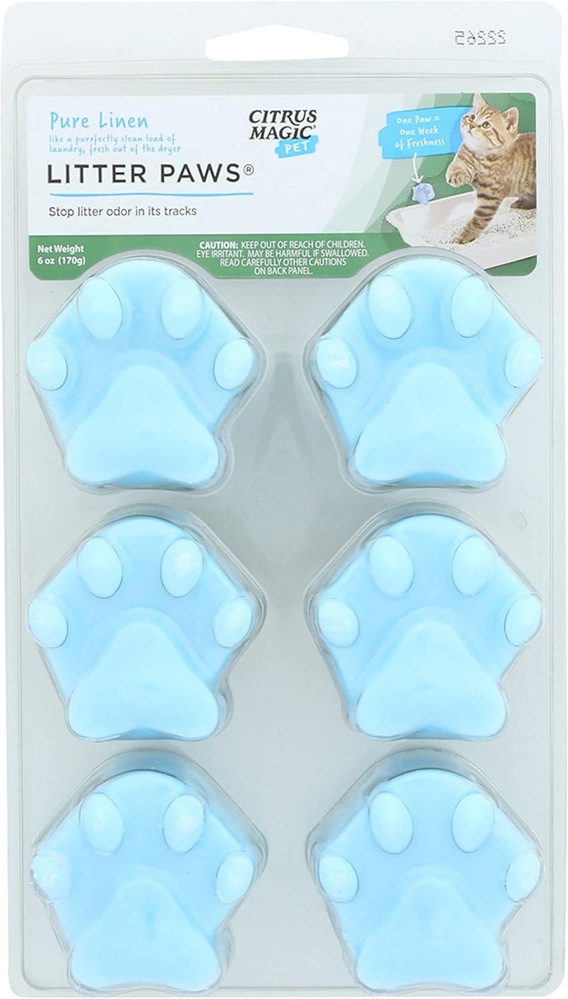 Citrus Magic Pet Odor Control "Paws" For Litter, Fresh Linen, 6-Count, 6 oz (Pack of 6) - Image 2
